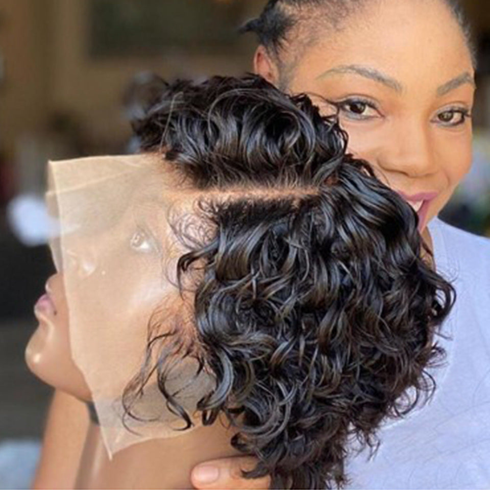 Lace human hair wig head cover